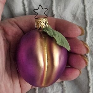 Luxurious Purple and Gold Holiday Ornament